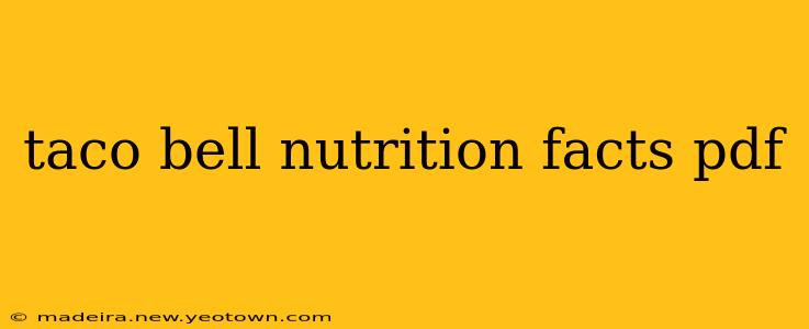 taco bell nutrition facts pdf