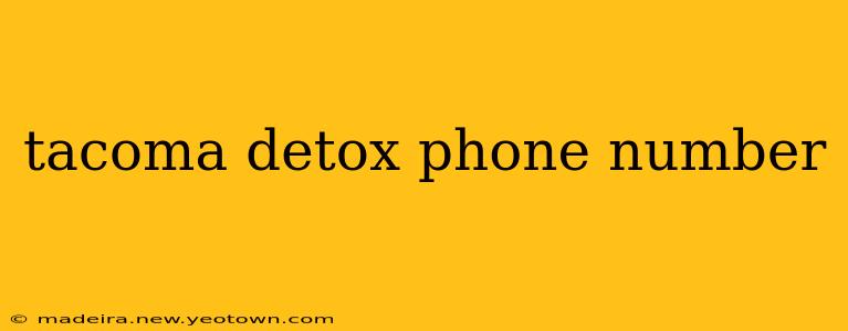 tacoma detox phone number