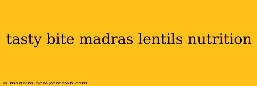 tasty bite madras lentils nutrition