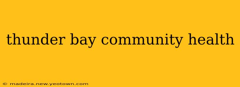 thunder bay community health