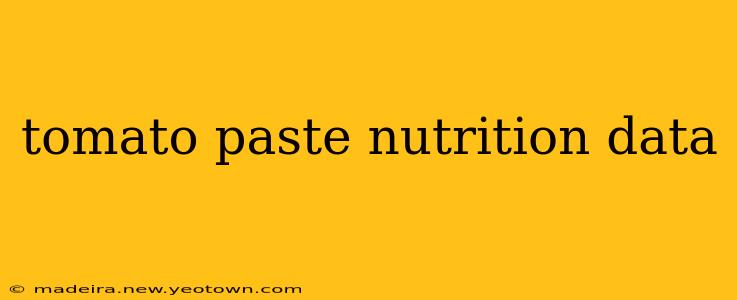tomato paste nutrition data