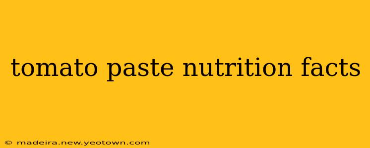 tomato paste nutrition facts