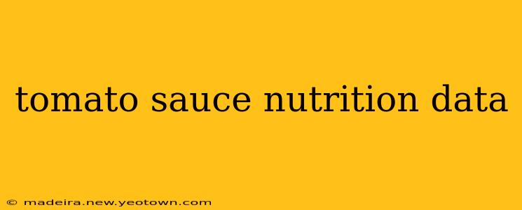 tomato sauce nutrition data