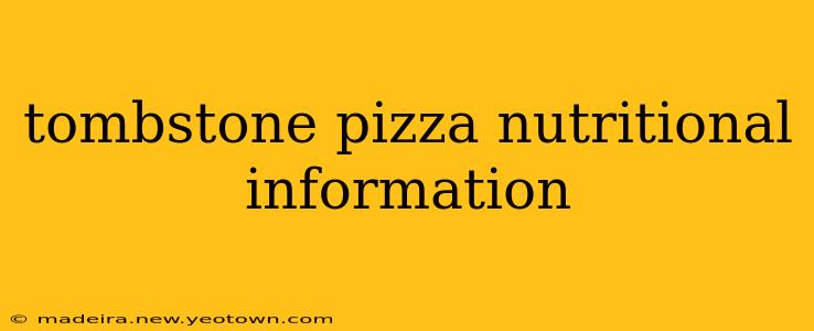 tombstone pizza nutritional information