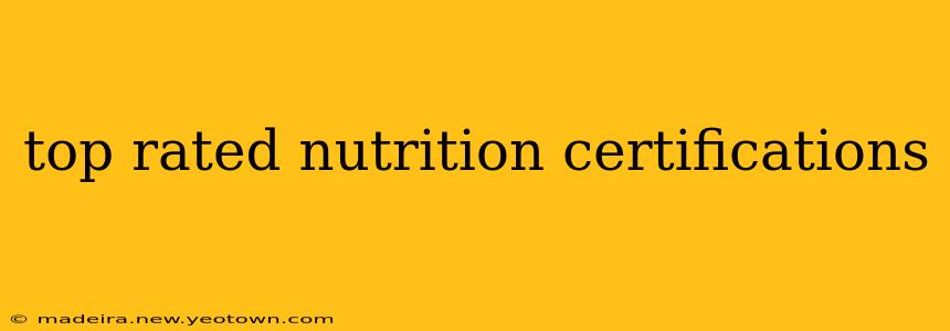 top rated nutrition certifications