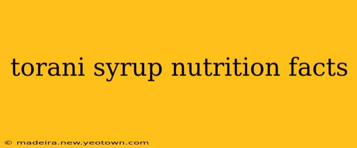 torani syrup nutrition facts