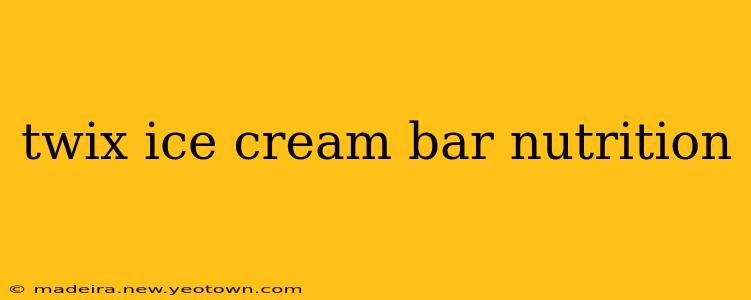 twix ice cream bar nutrition