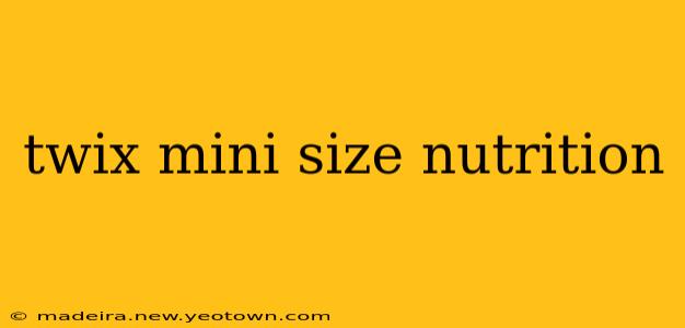 twix mini size nutrition