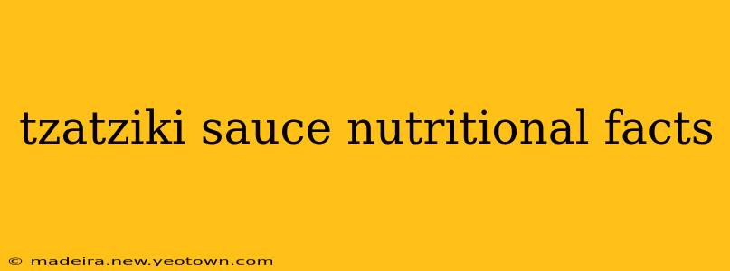 tzatziki sauce nutritional facts