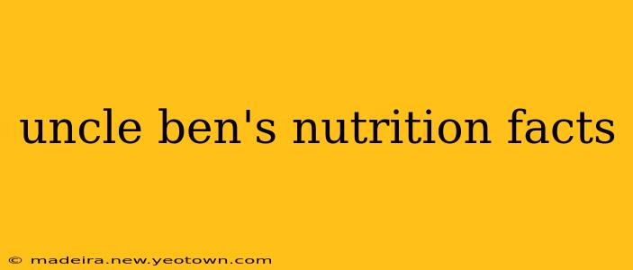uncle ben's nutrition facts