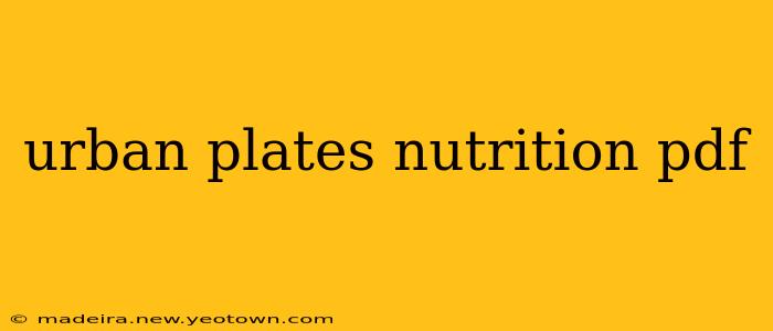 urban plates nutrition pdf