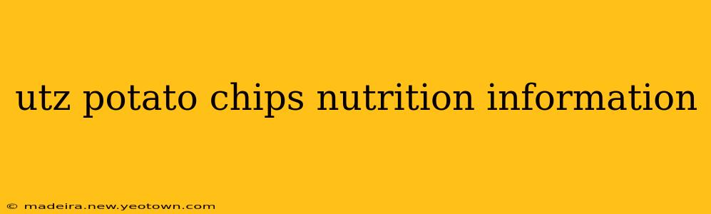 utz potato chips nutrition information