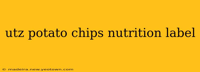 utz potato chips nutrition label