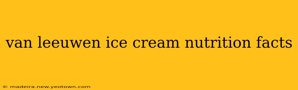 van leeuwen ice cream nutrition facts