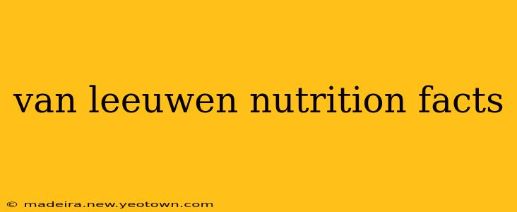 van leeuwen nutrition facts