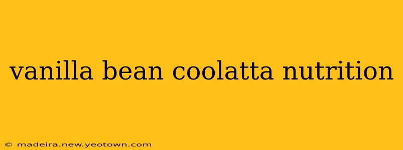vanilla bean coolatta nutrition