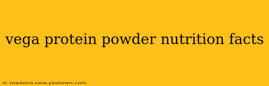 vega protein powder nutrition facts