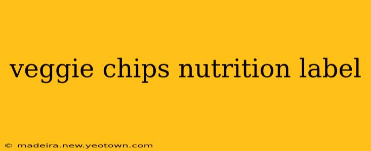 veggie chips nutrition label
