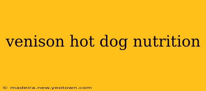 venison hot dog nutrition