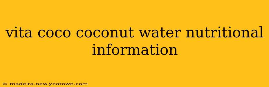 vita coco coconut water nutritional information