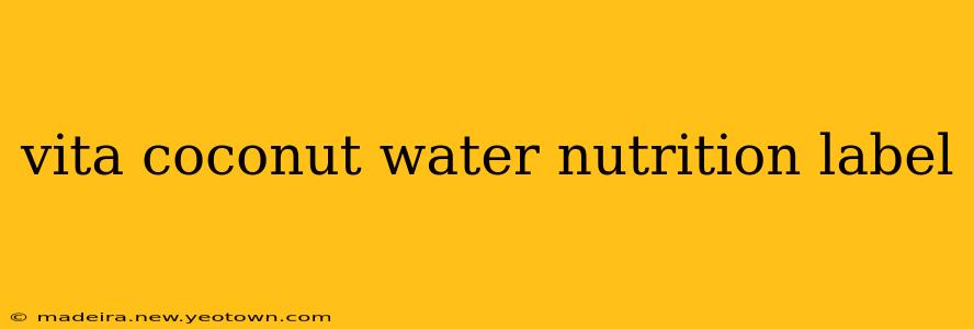 vita coconut water nutrition label