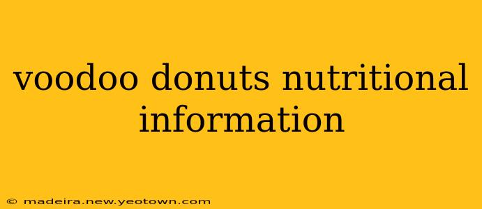 voodoo donuts nutritional information