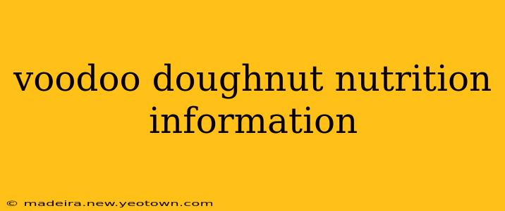 voodoo doughnut nutrition information