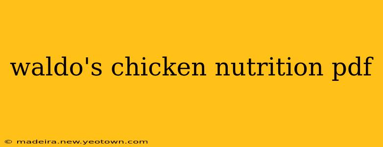 waldo's chicken nutrition pdf