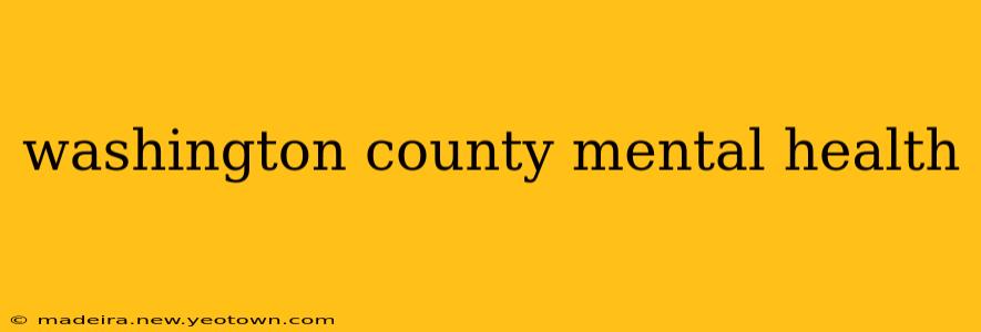 washington county mental health