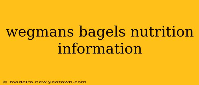 wegmans bagels nutrition information