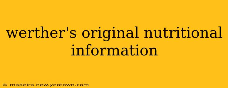 werther's original nutritional information
