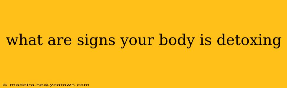 what are signs your body is detoxing