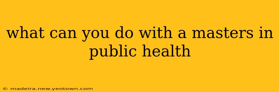 what can you do with a masters in public health