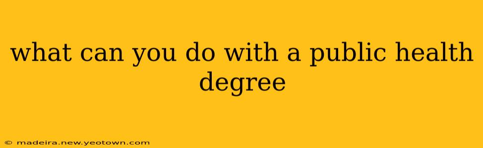 what can you do with a public health degree