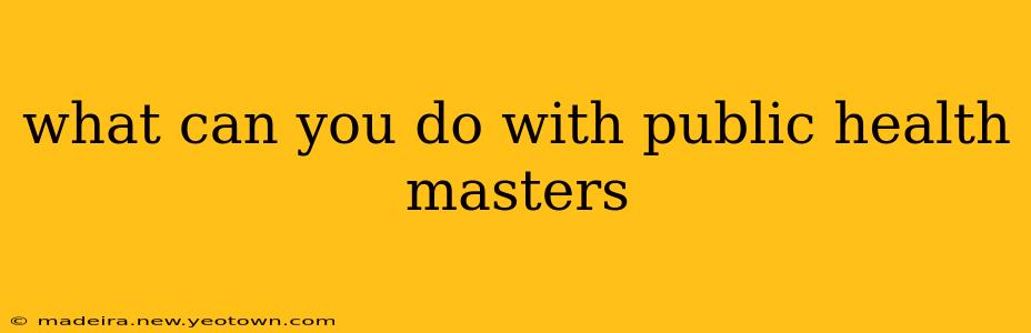 what can you do with public health masters