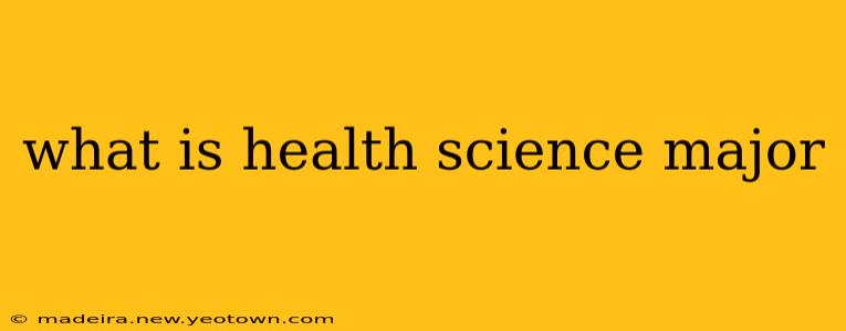 what is health science major