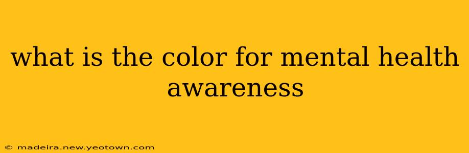 what is the color for mental health awareness