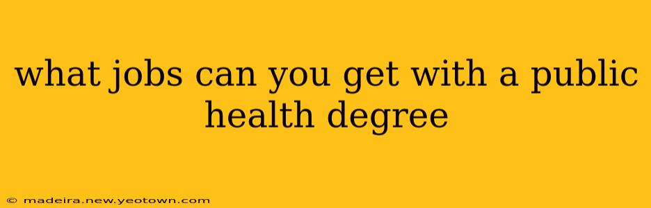 what jobs can you get with a public health degree