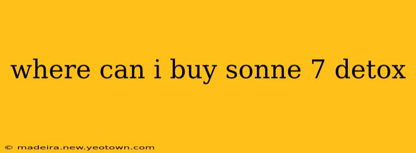 where can i buy sonne 7 detox