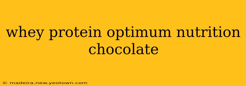 whey protein optimum nutrition chocolate