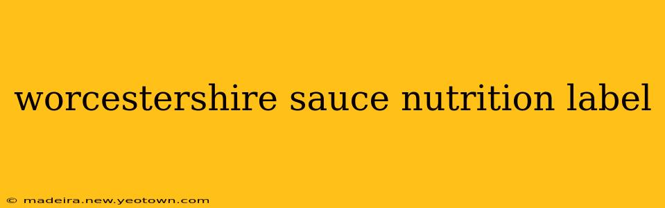worcestershire sauce nutrition label