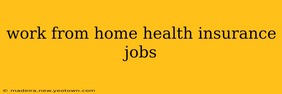 work from home health insurance jobs