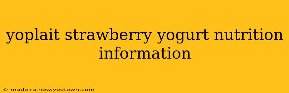 yoplait strawberry yogurt nutrition information