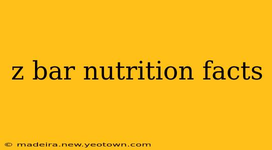 z bar nutrition facts
