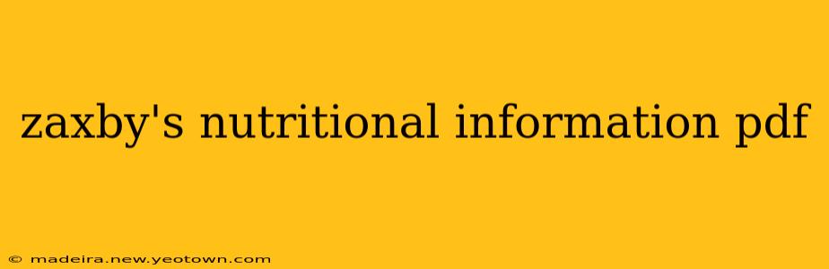 zaxby's nutritional information pdf