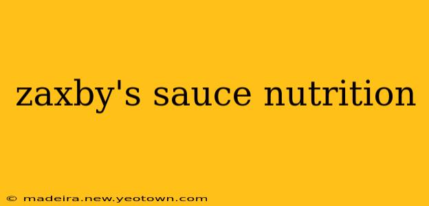 zaxby's sauce nutrition