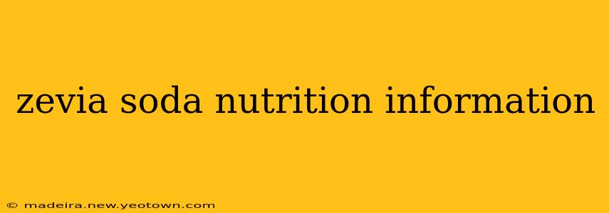 zevia soda nutrition information