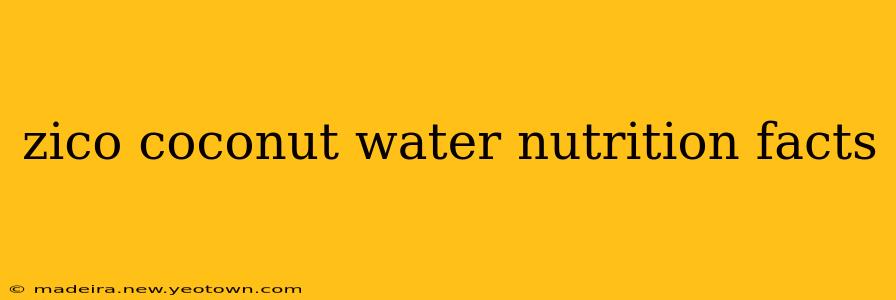 zico coconut water nutrition facts