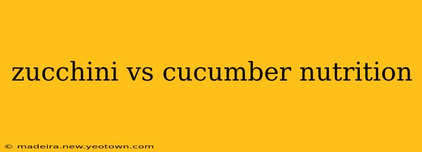 zucchini vs cucumber nutrition